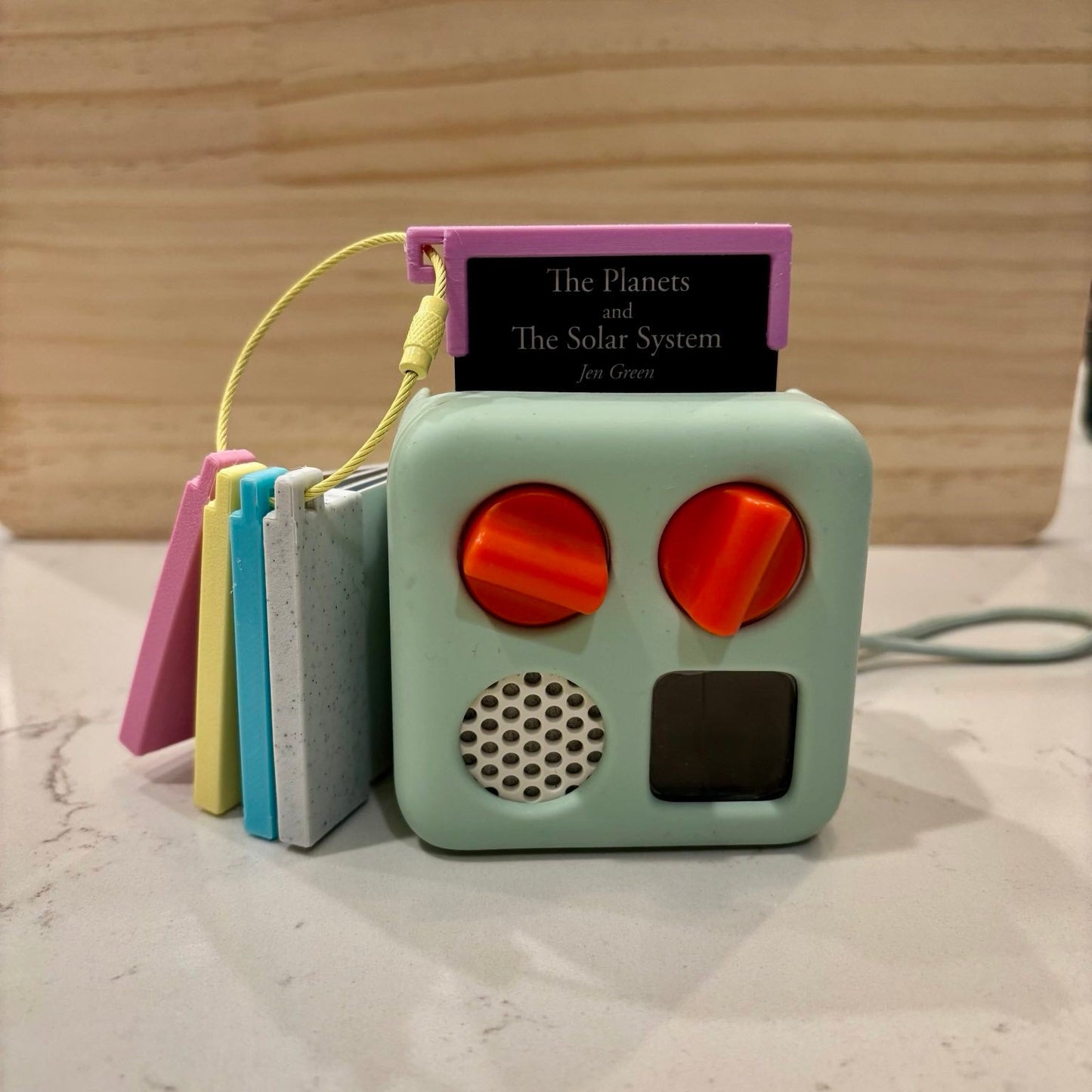 Yoto player mini vertical card holder, vertical topper, reusable card storage, Keyring Holder, Reusable Tabs